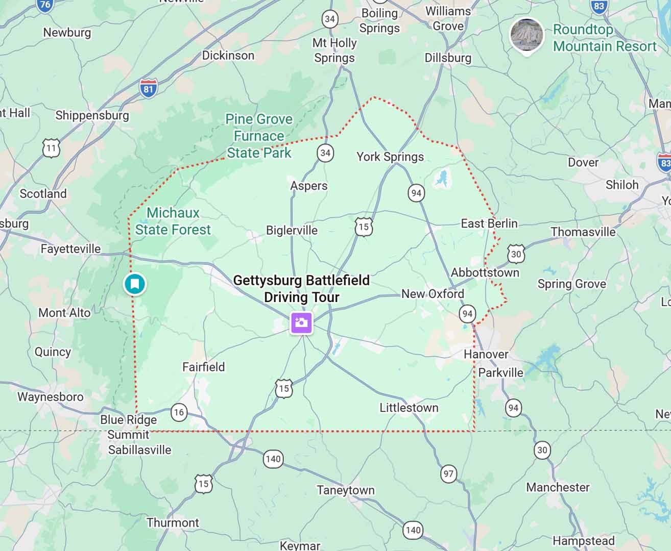 Adams County map