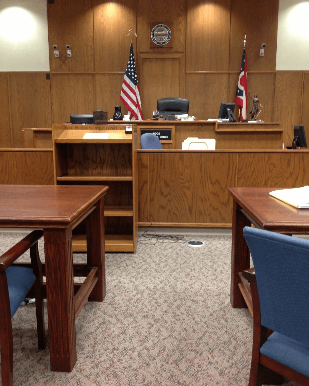 Pennsylvania courtroom interior